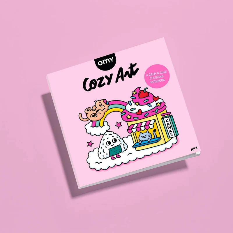 Cozy Art – Cahier de coloriage Kawaii “Cozy” – 28 pages détachables apaisantes
