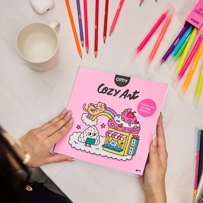 Cozy Art – Cahier de coloriage Kawaii “Cozy” – 28 pages détachables apaisantes