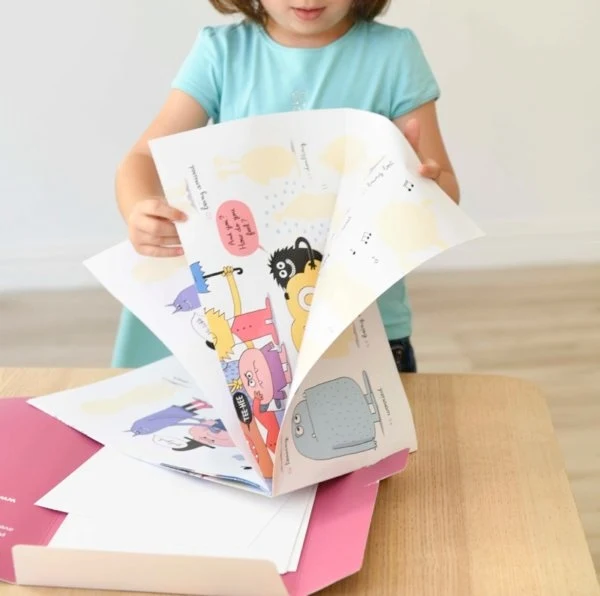 Poster éducatif émotions enfant Poppik – 43 stickers – Apprendre à reconnaître ses émotions (3–7 ans)