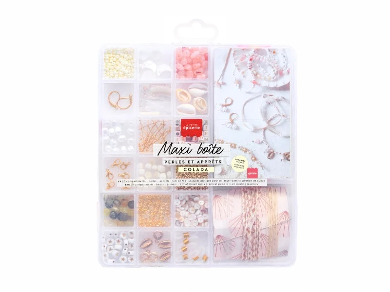 Maxi Boîte Piña Colada – Coffret perles & bijoux DIY bohème chic