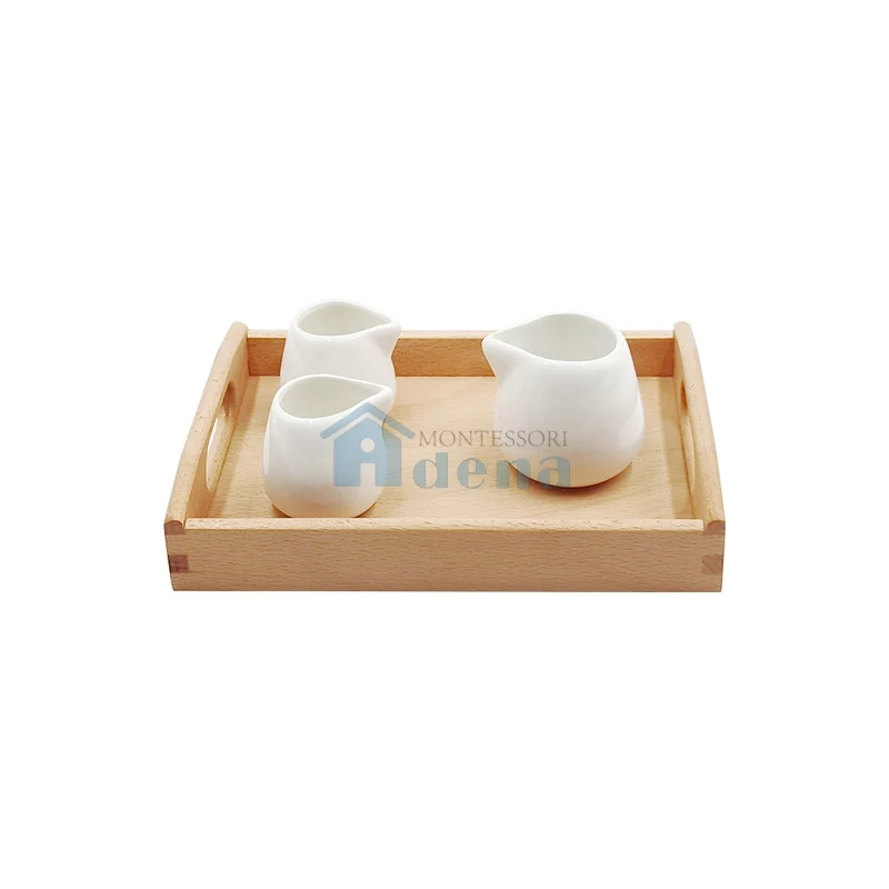 Adena Montessori Practical Life Materials Grain Pouring into 2 Equal Containers