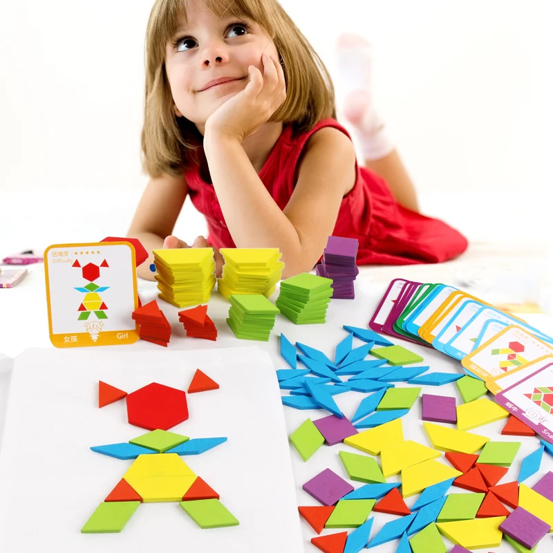 155 creative shape puzzles pattern blocks