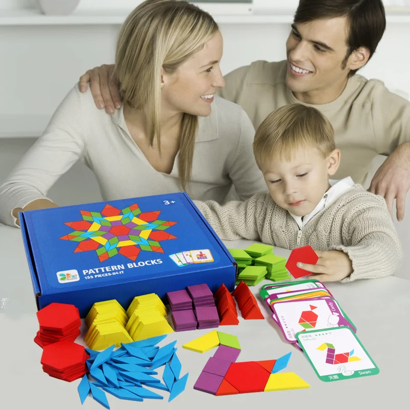 155 creative shape puzzles pattern blocks