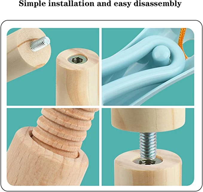Adena Montessori Practical Life Materials Wooden Clean Set for kids