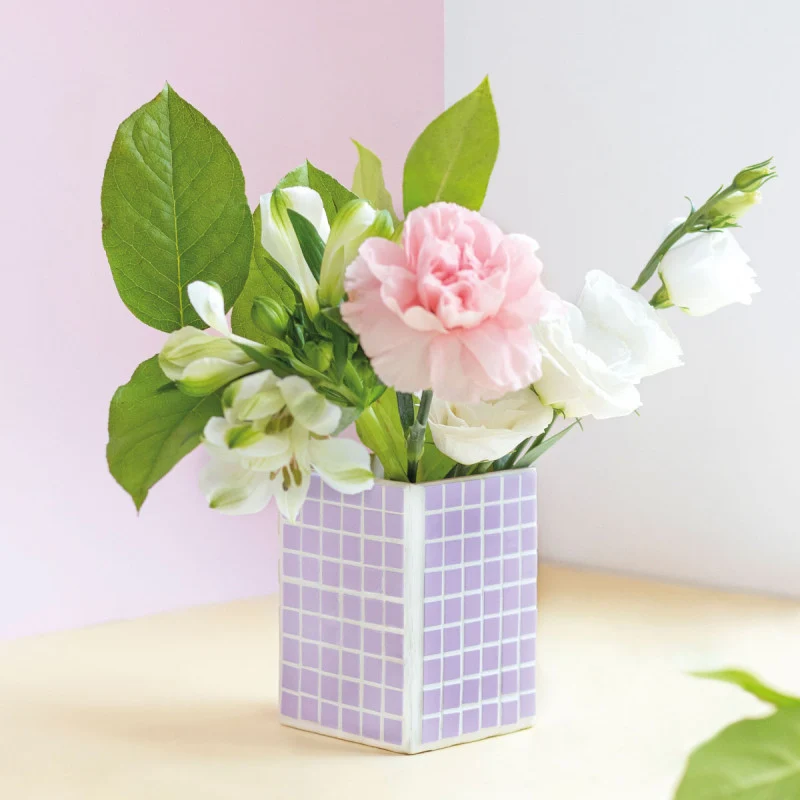 Kit DIY Vase en Mosaïque – Créez Votre Vase ou Pot à Crayons Décoratif | La Petite Épicerie