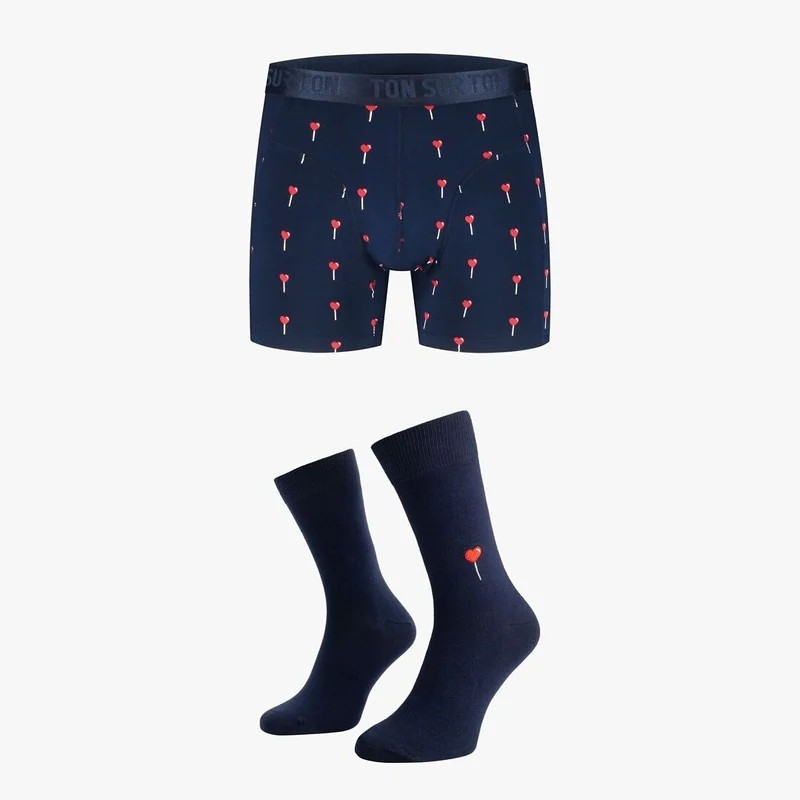 Aime-moi – Coffret homme boxer & chaussettes assortis – Coton bio GOTS