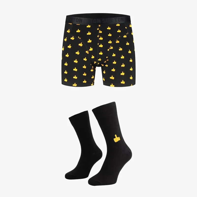 Classique Papa – Coffret homme boxer & chaussettes assortis – Coton bio GOTS