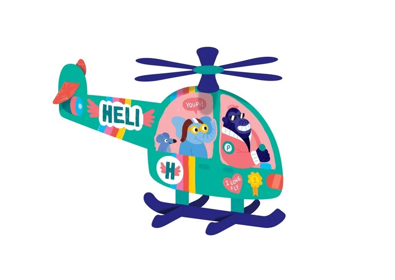 1, 2, 3 GO ! – Box créative 6 engins volants à assembler dès 6 ans | OMY x Gallimard