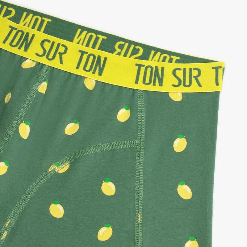 Chaussettes & Boxer Easy Peasy Citron – Coton Bio – Cadeau Homme Original