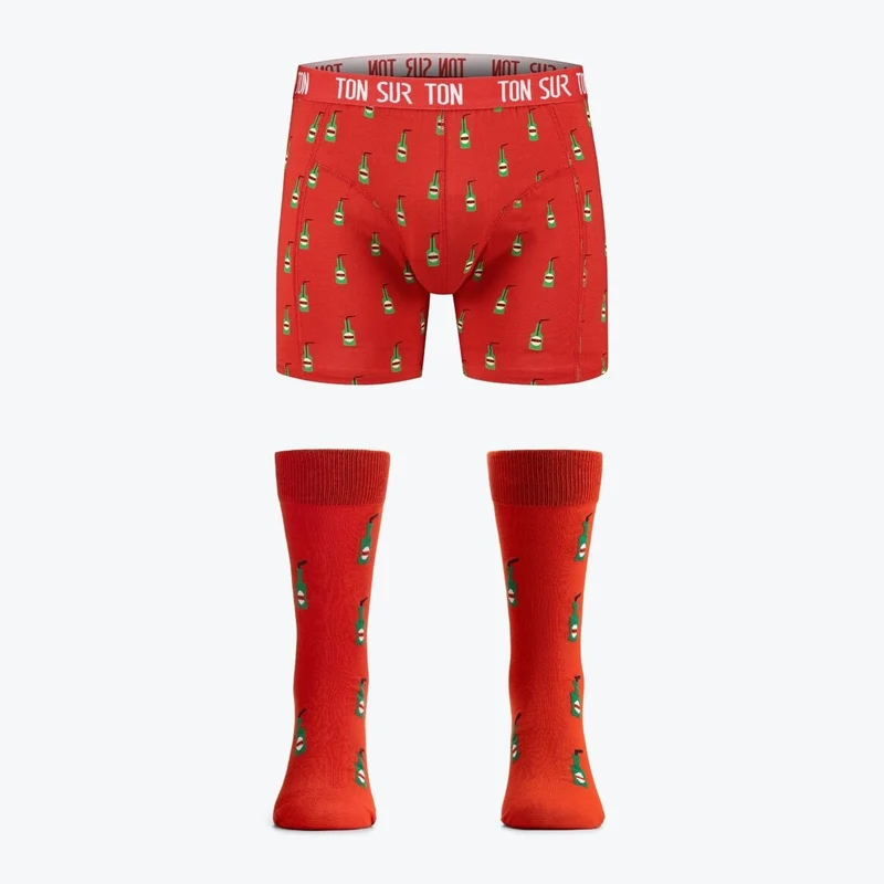 Chaussettes & Boxer Bière en Coton Bio – Cadeau Homme Original