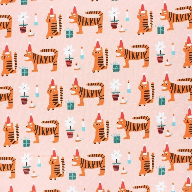Furoshiki Tigres – Tissu Dashwood Studio – Emballage cadeau zéro déchet (4 tailles)