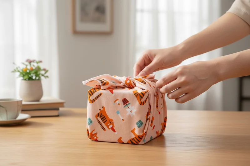 Furoshiki Tigres – Tissu Dashwood Studio – Emballage cadeau zéro déchet (4 tailles)