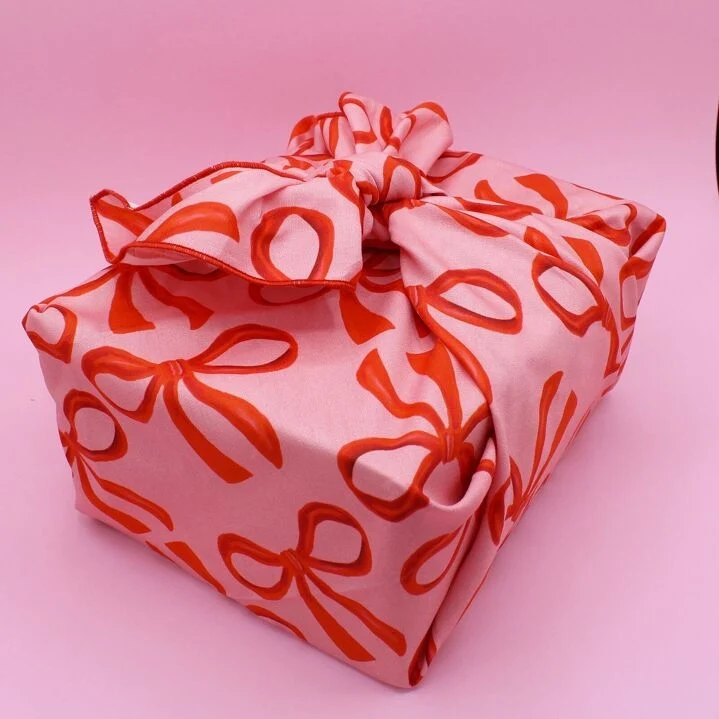 Furoshiki Nœuds en coton – Emballage cadeau zéro déchet (4 tailles)