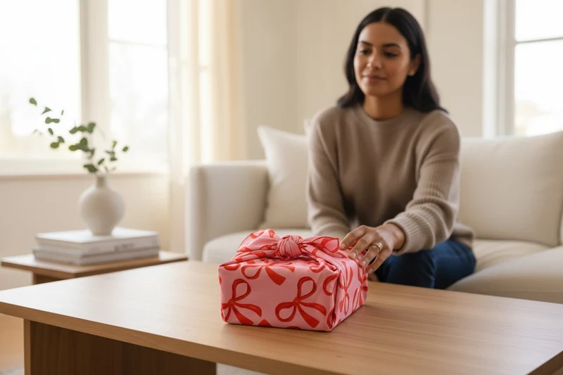 Furoshiki Nœuds en coton – Emballage cadeau zéro déchet (4 tailles)