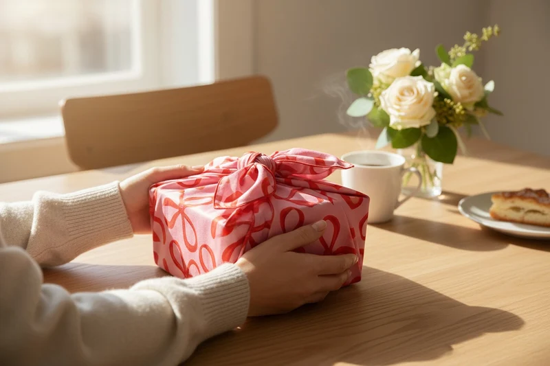 Furoshiki Nœuds en coton – Emballage cadeau zéro déchet (4 tailles)