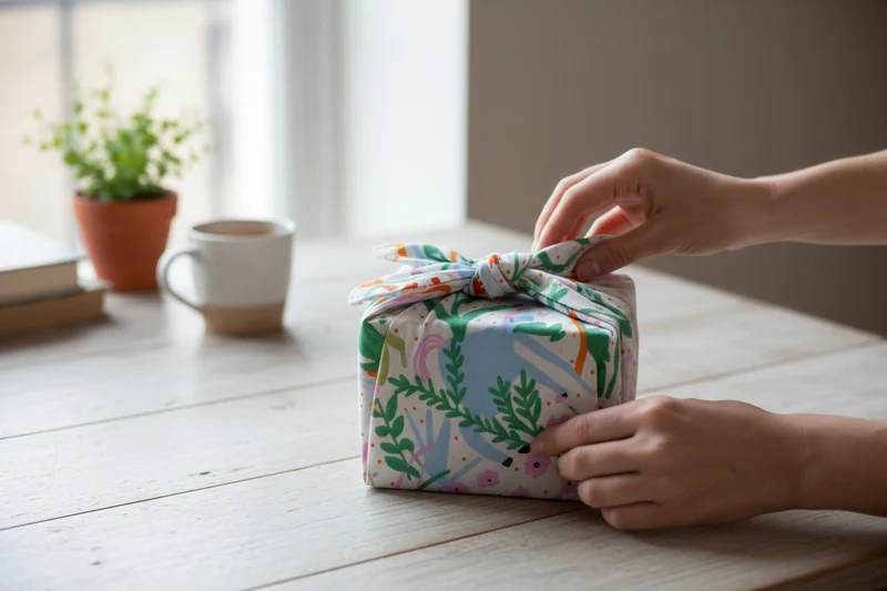 Furoshiki Licornes en coton – Emballage cadeau zéro déchet (4 tailles)