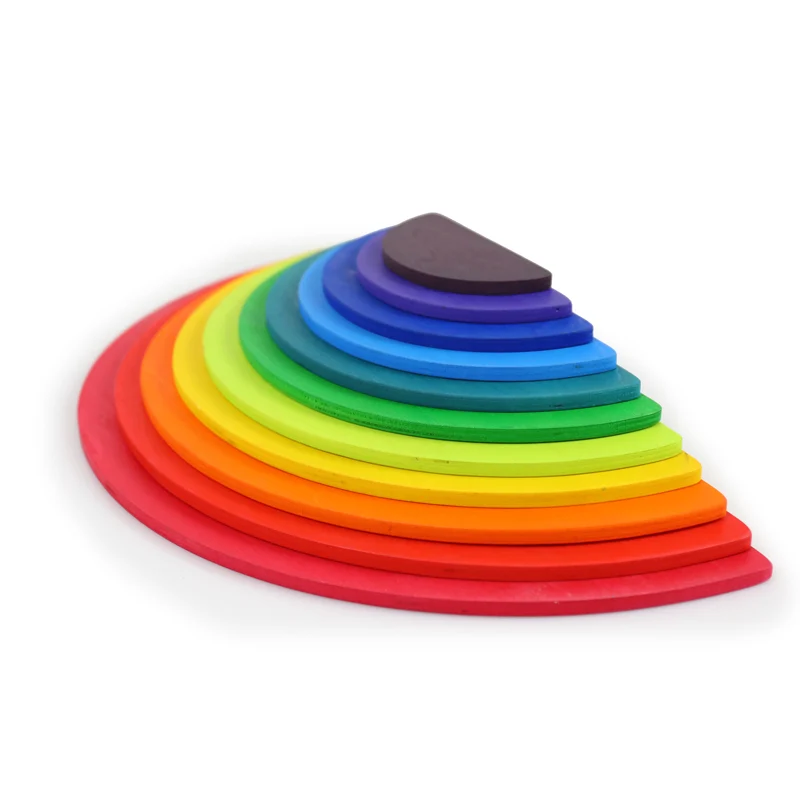Rainbow Semilunar plate waldorf toys