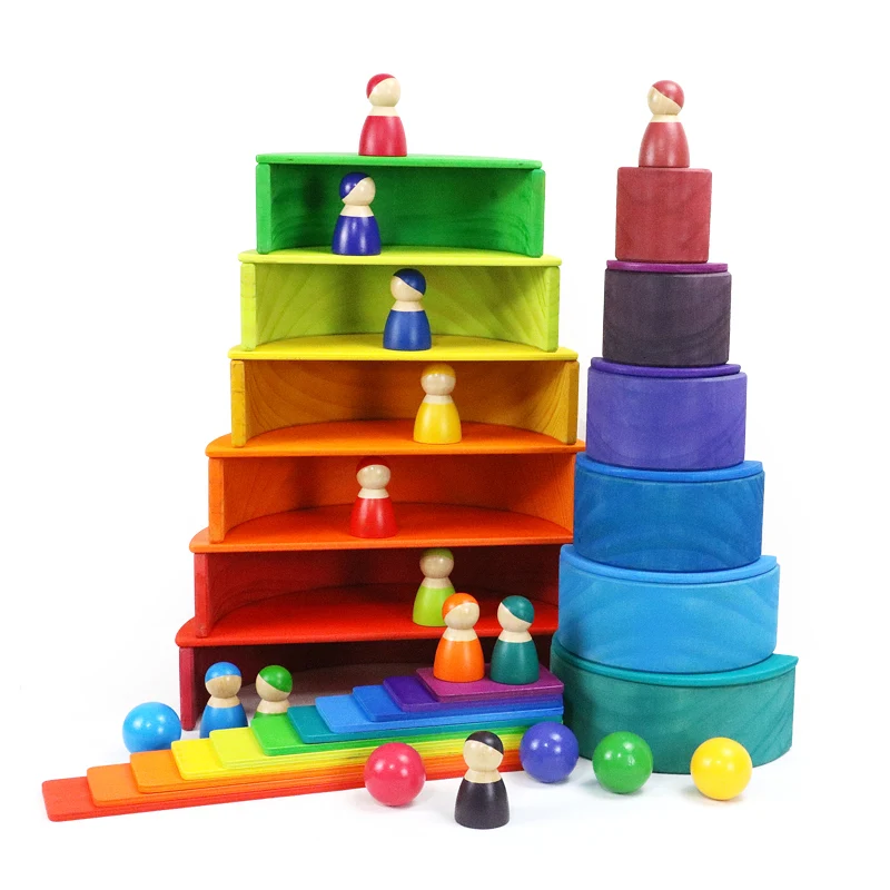Hot sell Rainbow doll waldorf toys