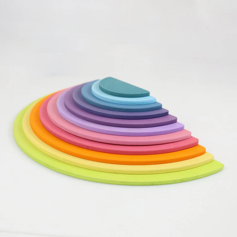 Rainbow Semilunar plate waldorf toys