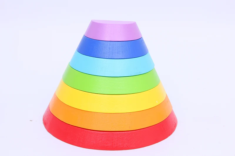 7pcs Rainbow blocks, waldorf toys