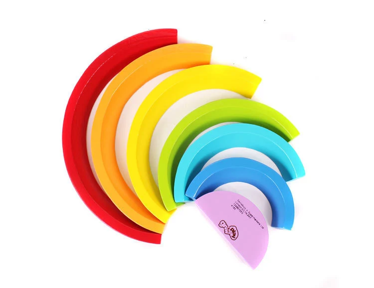 7pcs Rainbow blocks, waldorf toys