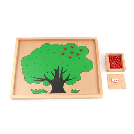Adena Montessori Educational Wooden Toys Apple Tree Montessori Math Toys