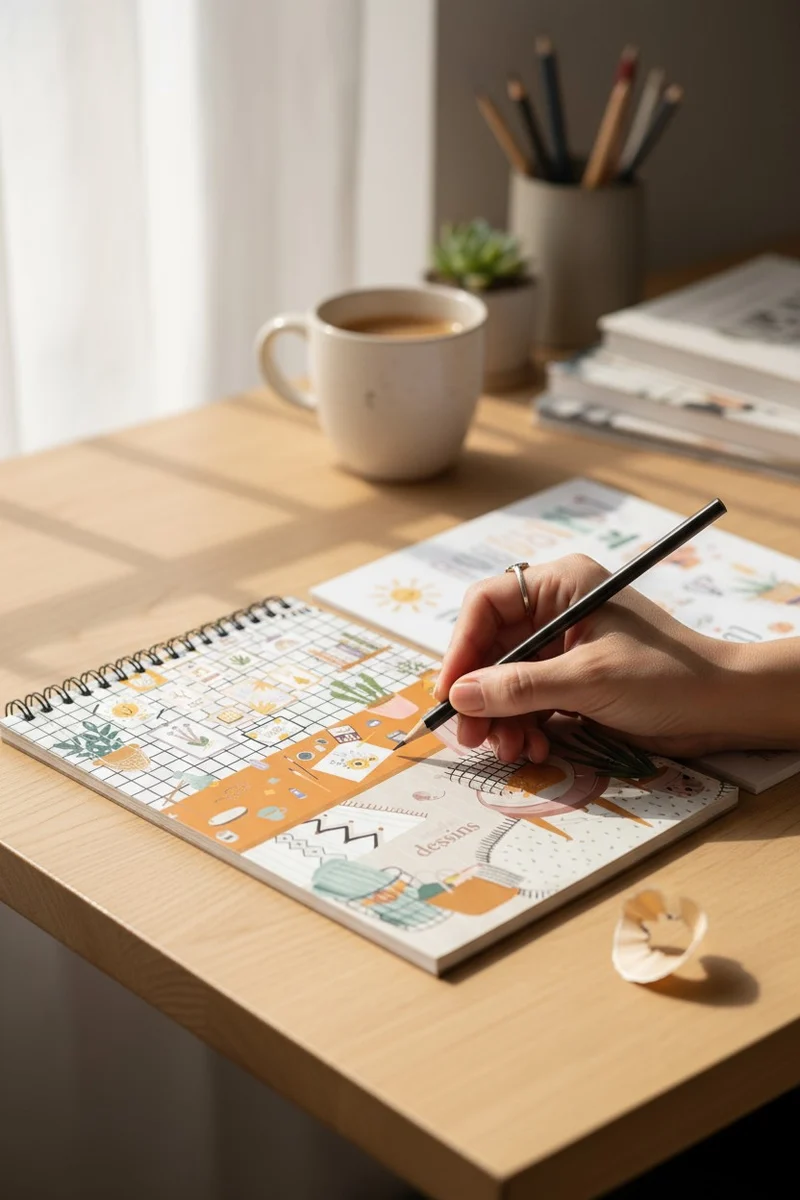 Carnet de dessin – L’atelier Maison Joliette