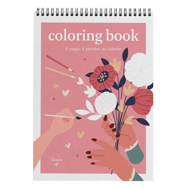 Carnet de coloriage A4 – Entre tes mains Maison Joliette