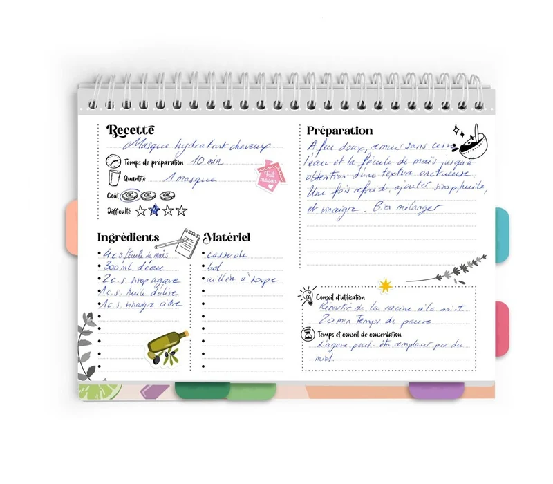 Carnet Mes Recettes Cosmétiques & Entretien – DIY Maison & Zéro Déchet
