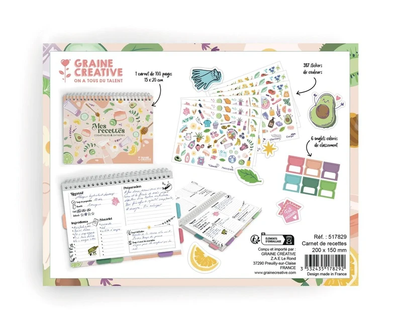 Carnet Mes Recettes Cosmétiques & Entretien – DIY Maison & Zéro Déchet
