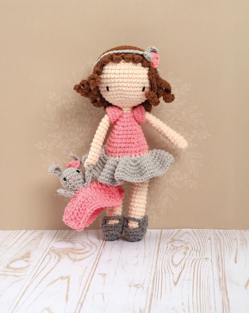 Kit Jolie Poupée à Crocheter Iris – Graine Créative x Ligne Rétro | Amigurumi DIY