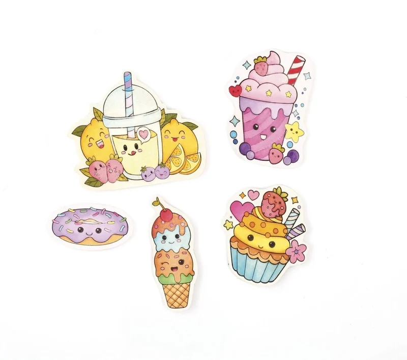 Kit Plastique Dingue Magnets Kawaï – 7 Aimants DIY à Colorier