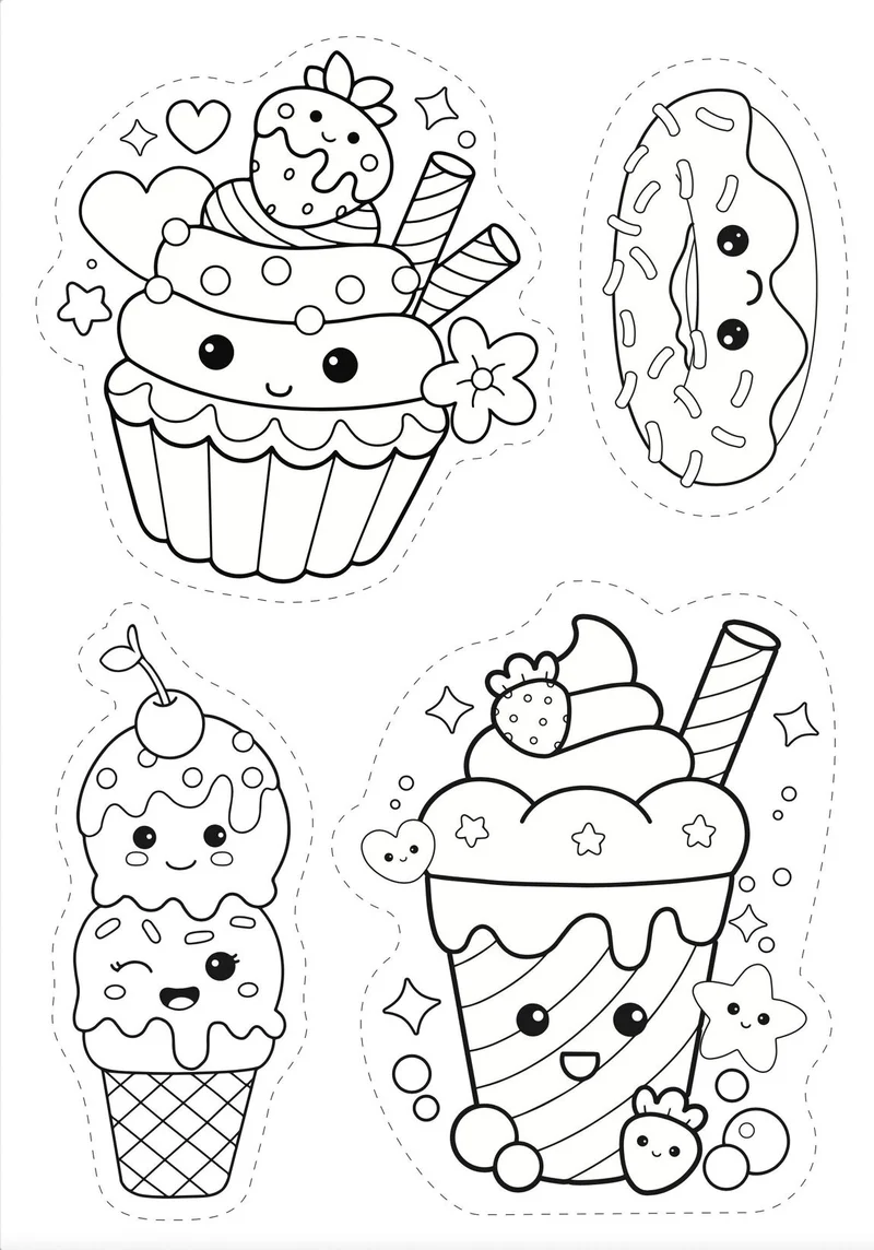 Kit Plastique Dingue Magnets Kawaï – 7 Aimants DIY à Colorier