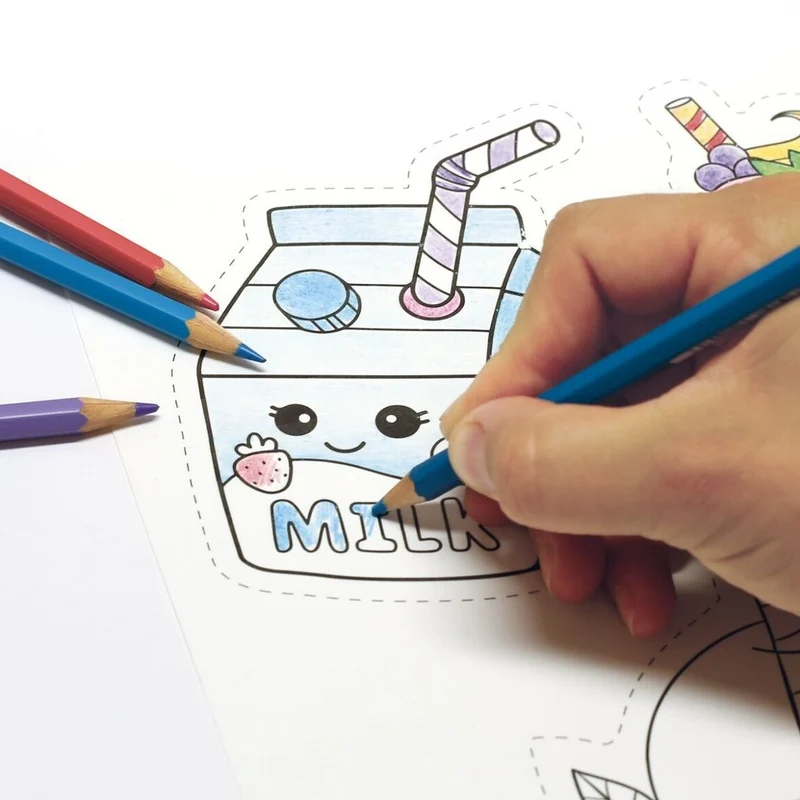 Kit Plastique Dingue Magnets Kawaï – 7 Aimants DIY à Colorier