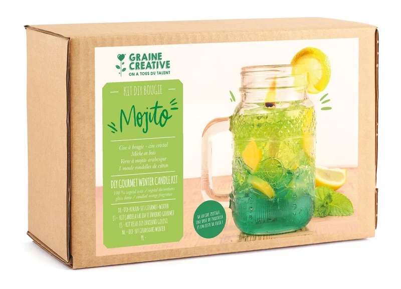 Kit DIY Bougie Mojito – Fabriquez une Bougie Cocktail Originale