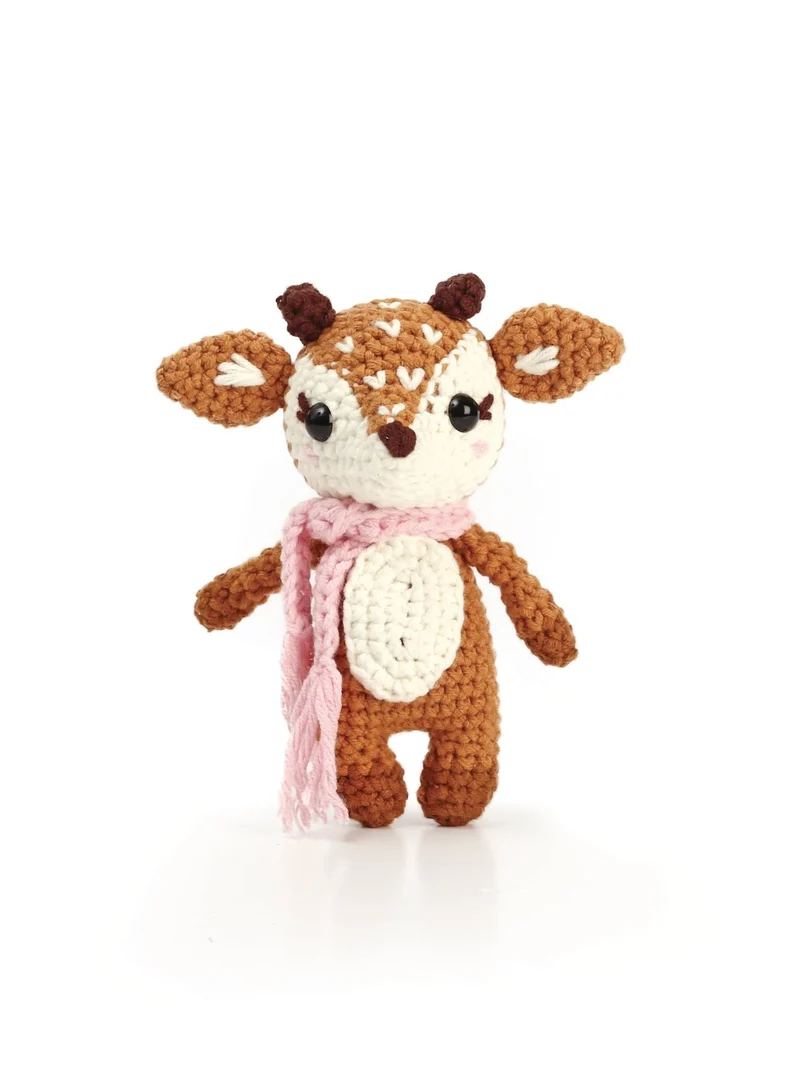Kit Crochet Amigurumi Biche 17 cm – Doudou DIY Kawaii Graine Créative