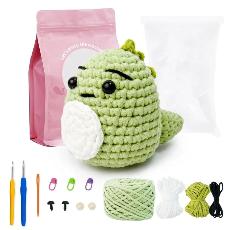 Kit Amigurumi Dinosaure Kawaï – Crochet DIY