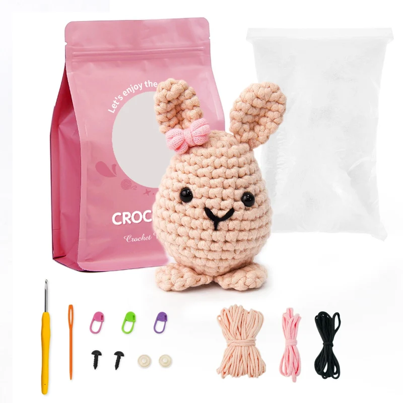 Kit Amigurumi Lapin Kawaï – Crochet DIY débutant avec notice Joy!