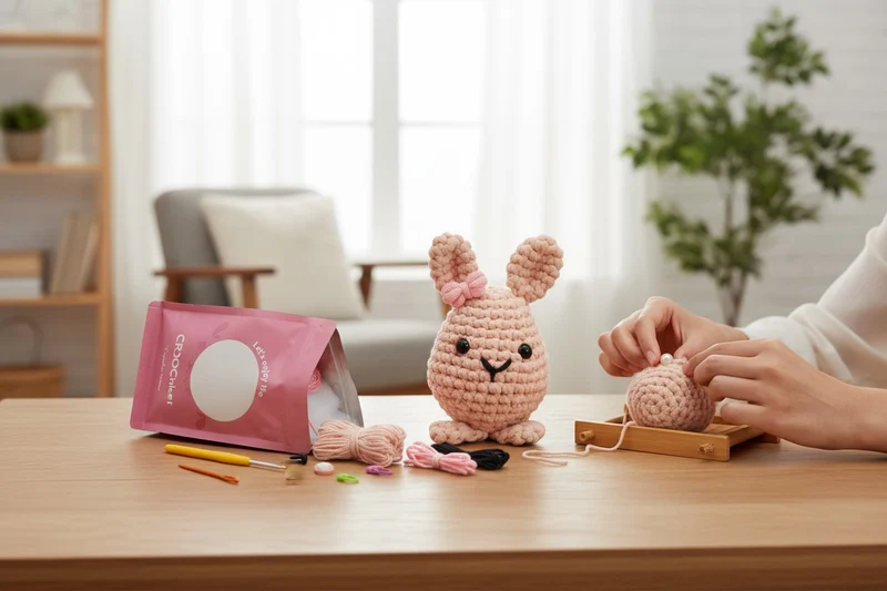 Kit Amigurumi Lapin Kawaï – Crochet DIY débutant avec notice Joy!