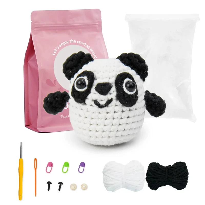 Kit Amigurumi Panda – Crochet Facile Débutants