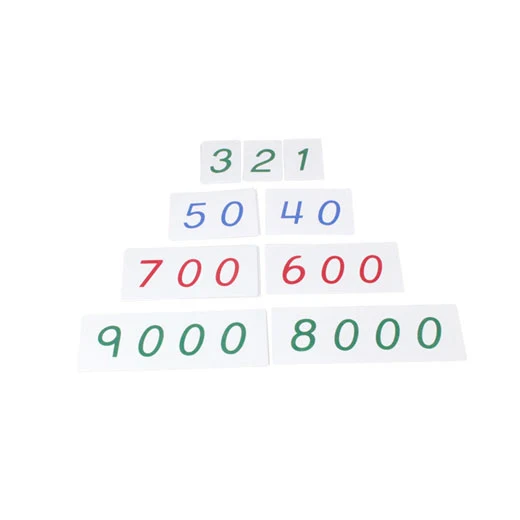 Small PVC Number Cards With Box (1-9000) C059
