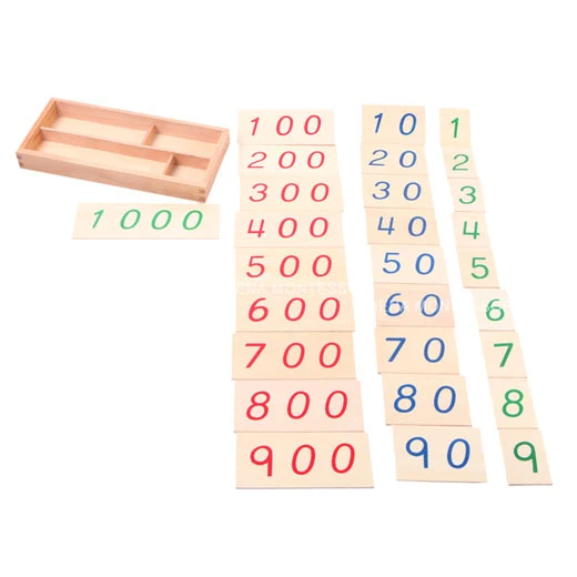 Small Wooden Number Cards With Box (1-1000) C057