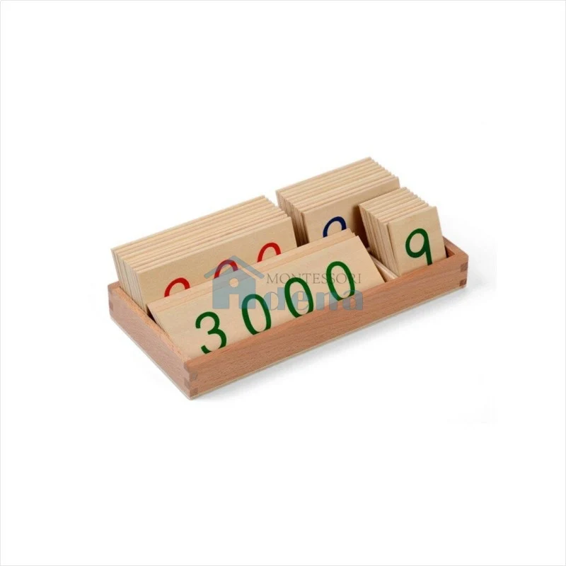 Small Wooden Number Cards With Box (1-3000) C056