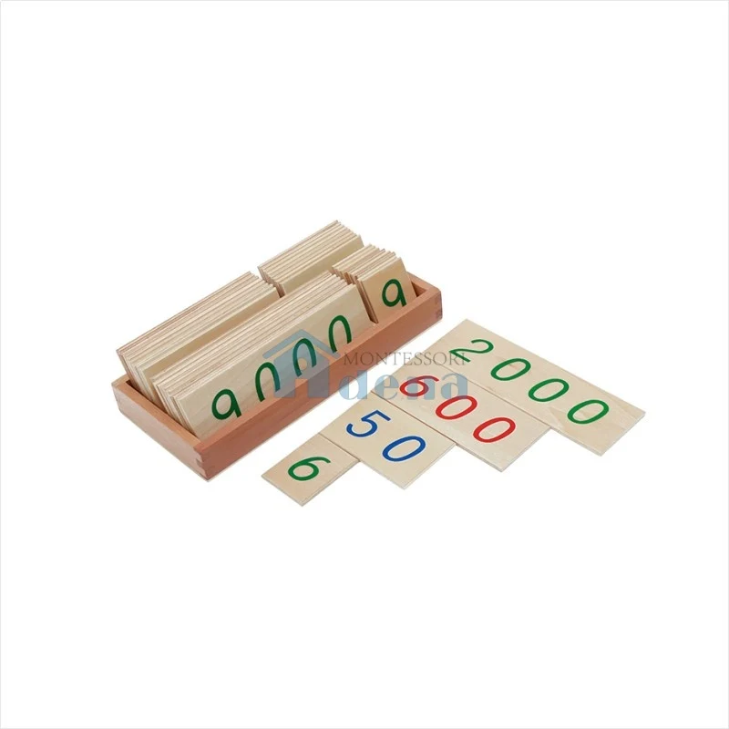 Small Wooden Number Cards With Box (1-9000) C055