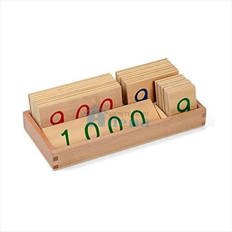 Large Wooden Number Cards With Box (1-1000) C054