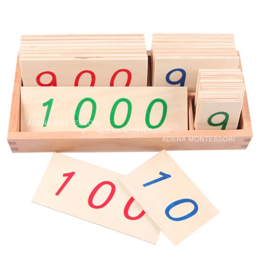 Large Wooden Number Cards With Box (1-1000) C054