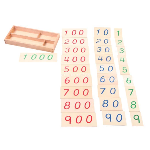 Large Wooden Number Cards With Box (1-1000) C054