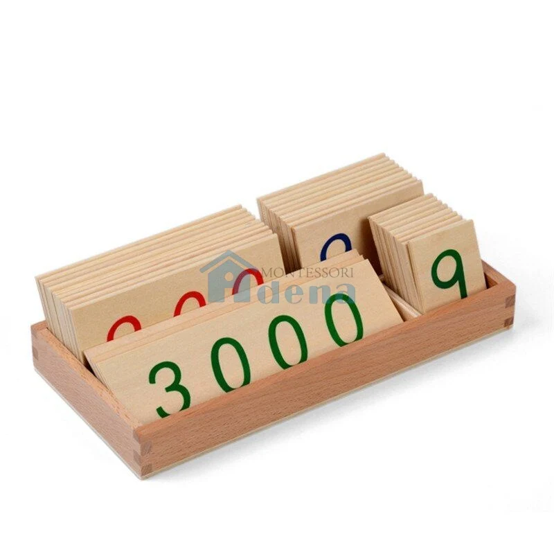 Large Wooden Number Cards With Box (1-3000) C053