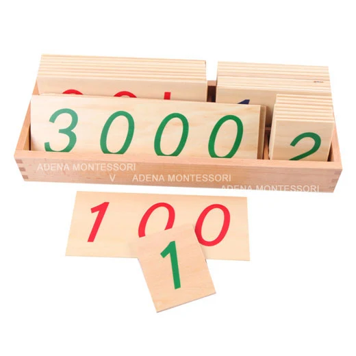 Large Wooden Number Cards With Box (1-3000) C053