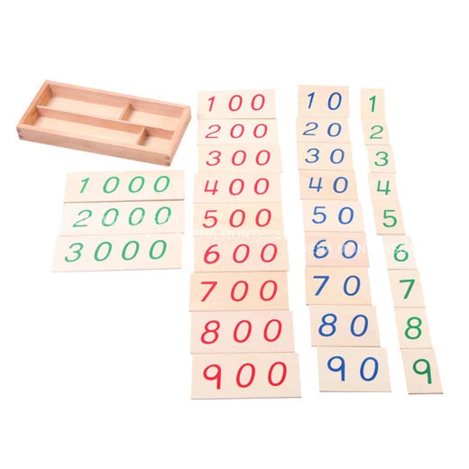 Large Wooden Number Cards With Box (1-3000) C053
